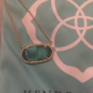 Kendra Scott Emerald Green Gold Dylan Necklace